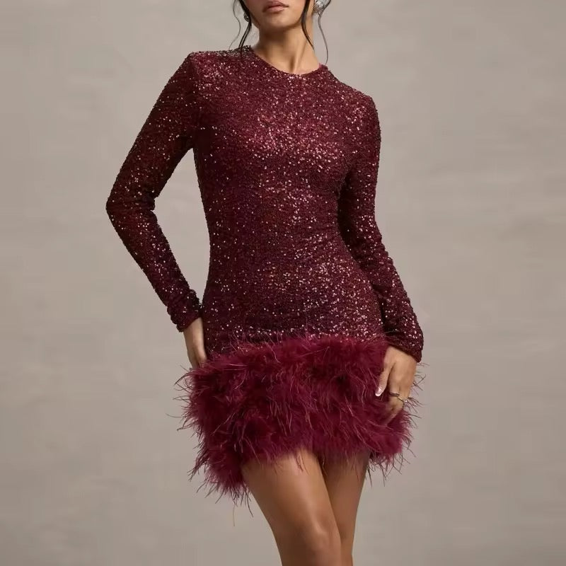 Feather Elegance Dress