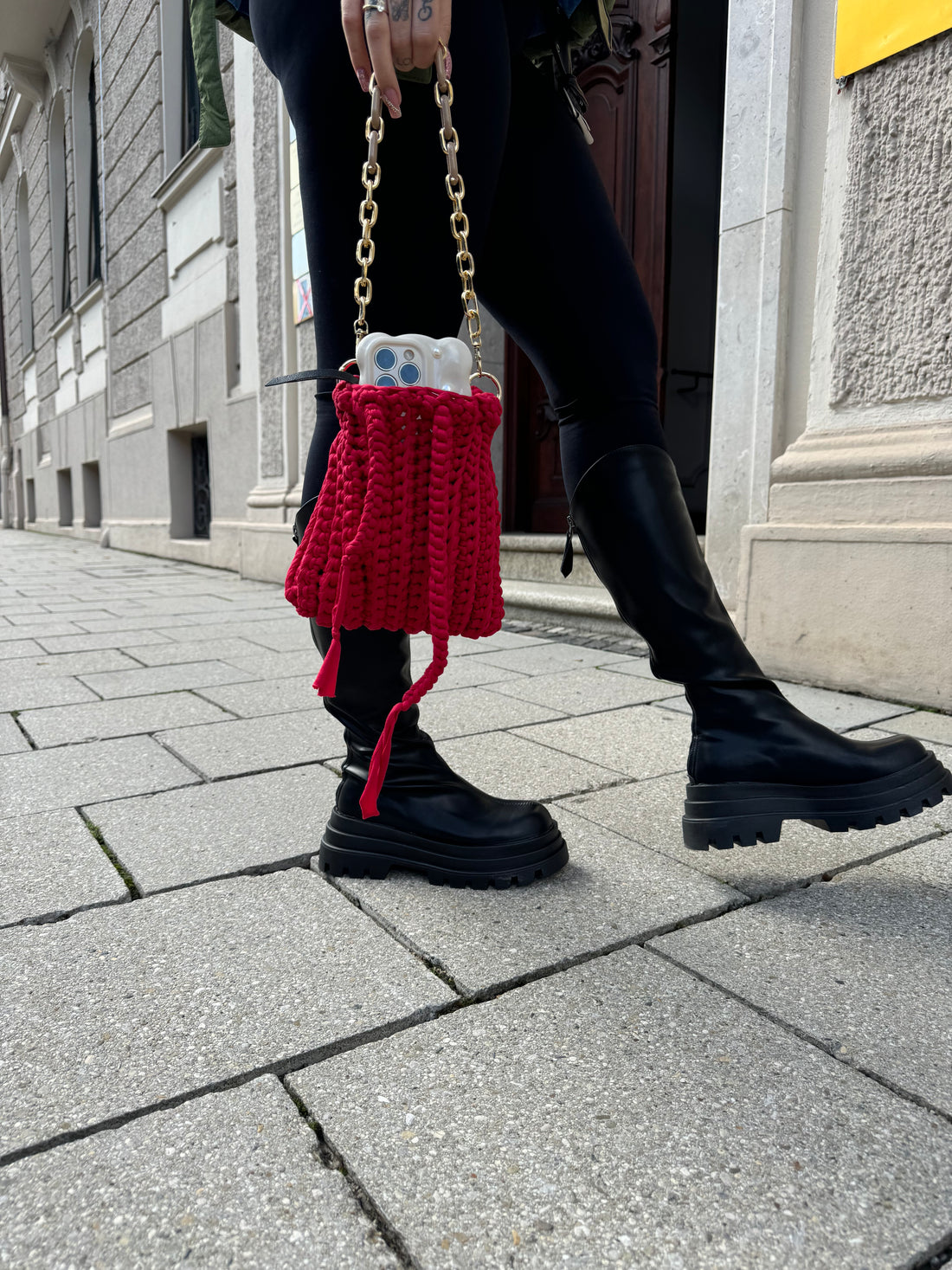 Knee-High Faux Leather Boots