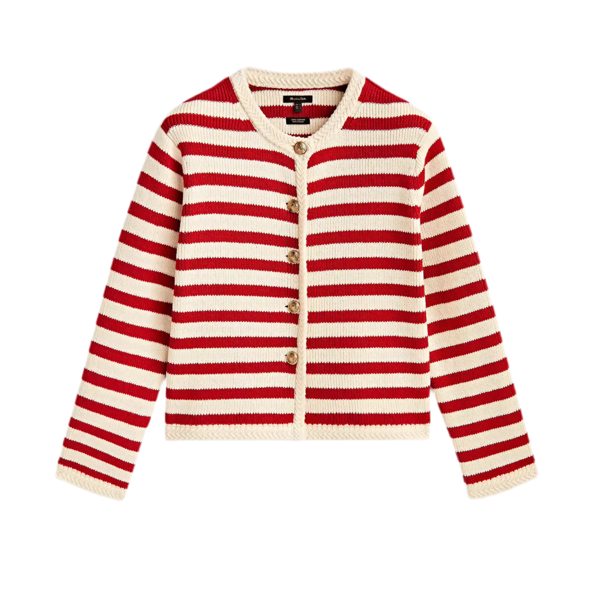 knitted cardigan with stripes