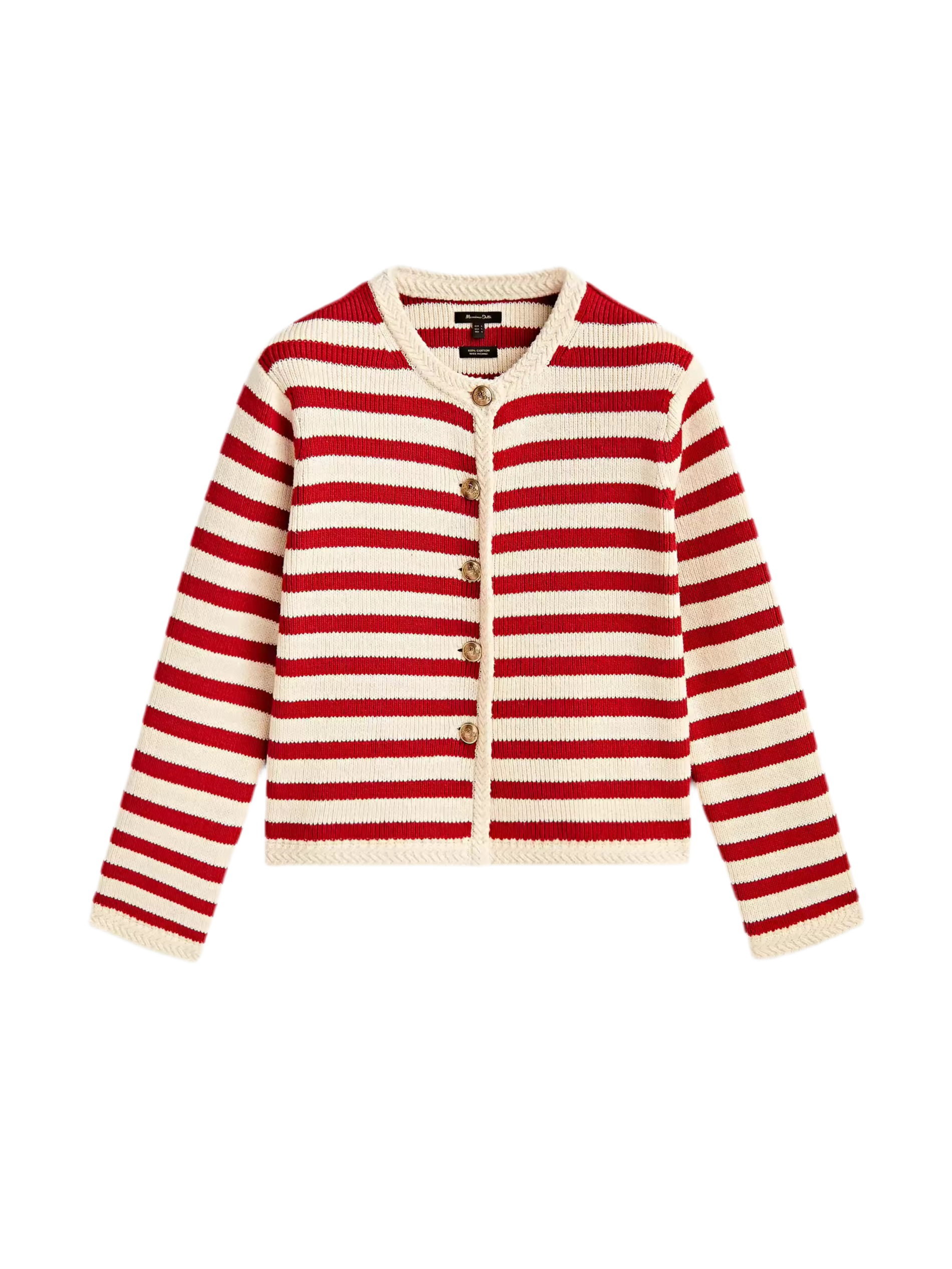 knitted cardigan with stripes