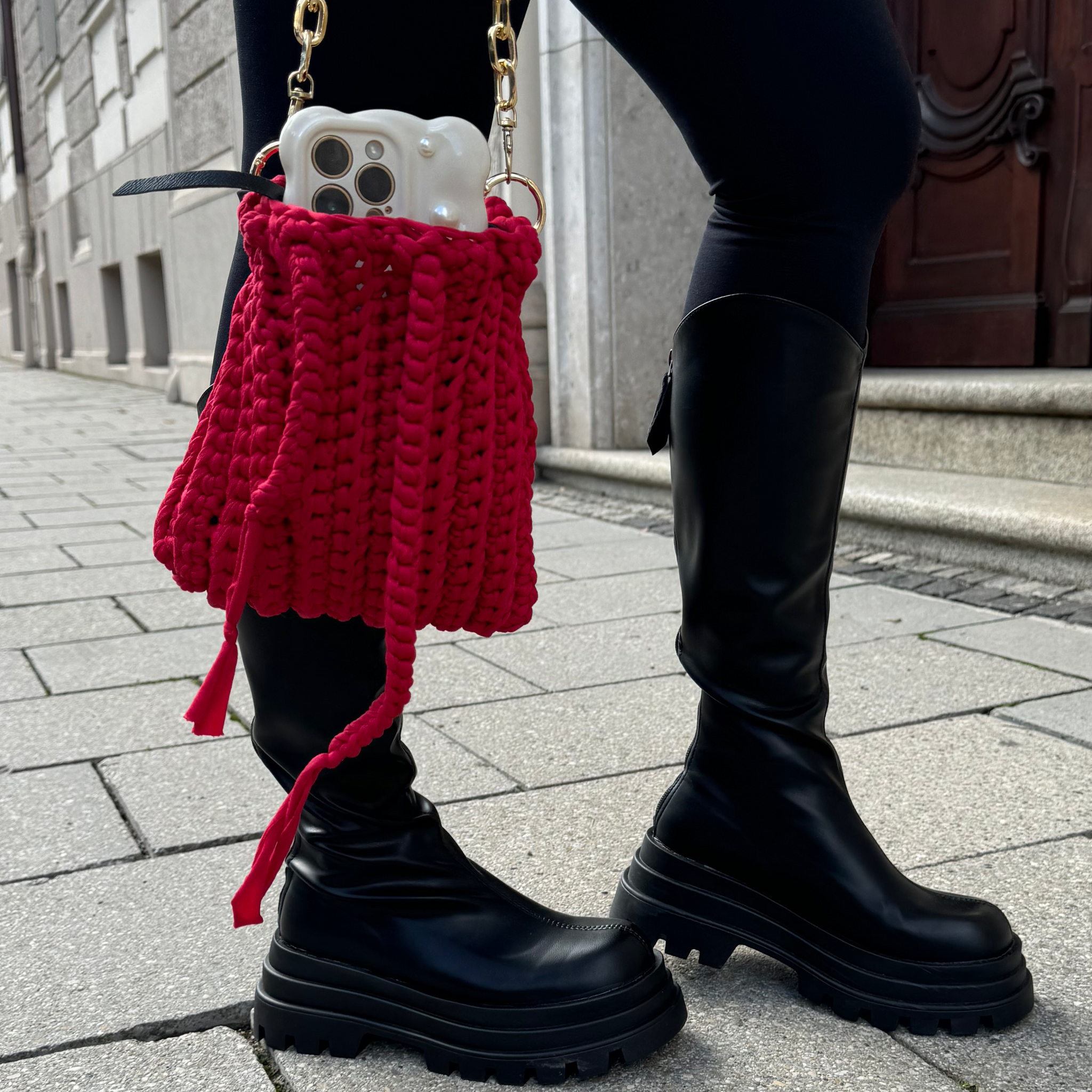 Knee-High Faux Leather Boots