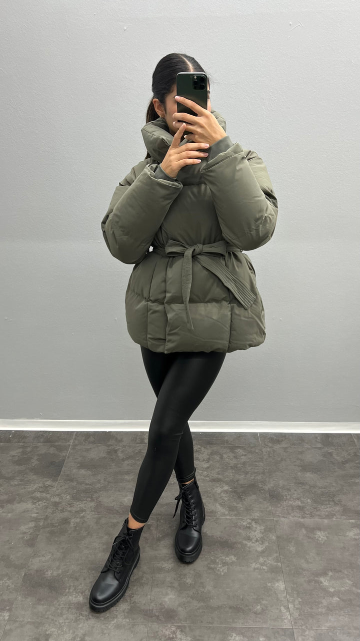 Padded Oversized Belted Puffer Jacket