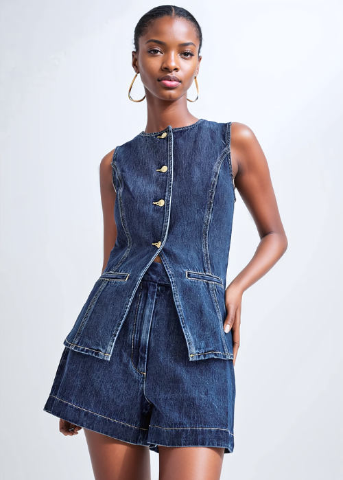 Denim Tailored Set