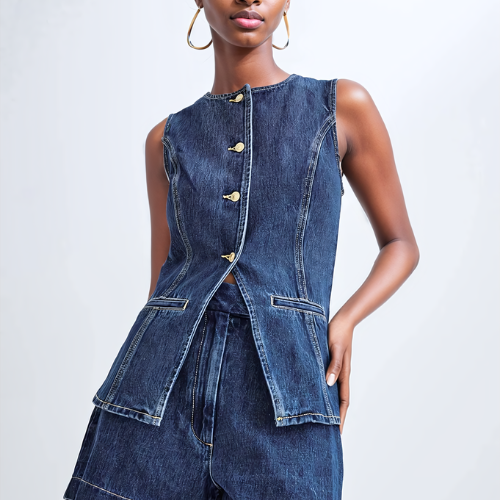 Denim Tailored Set