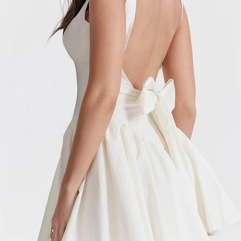 Ivory Elegance Mini Dress