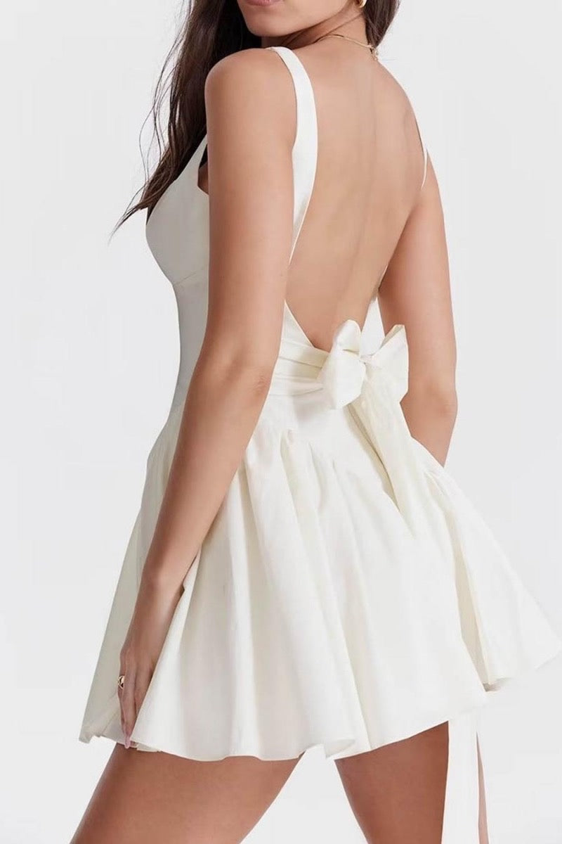 Ivory Elegance Mini Dress