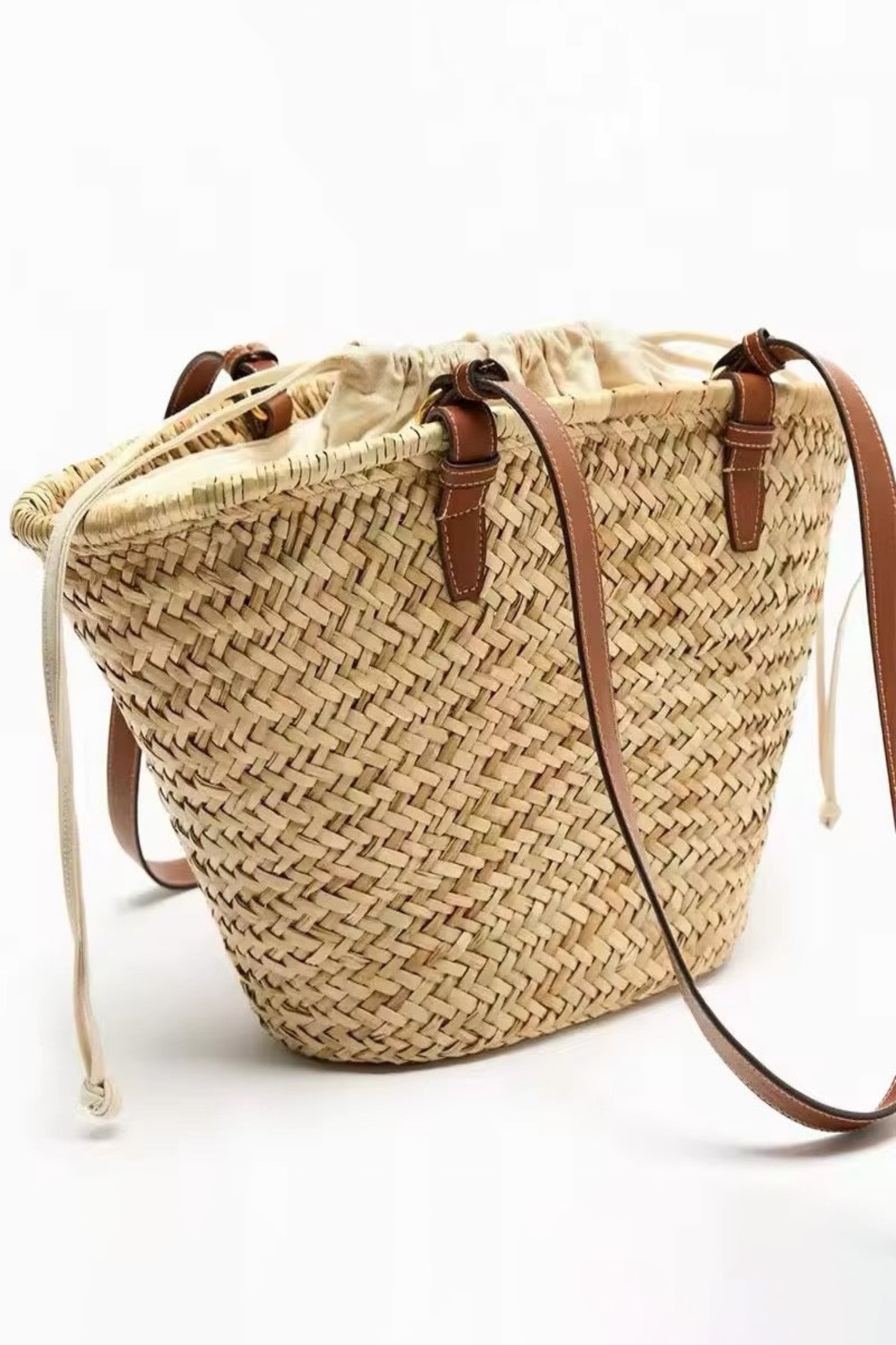 Nautical Chic Straw Tote