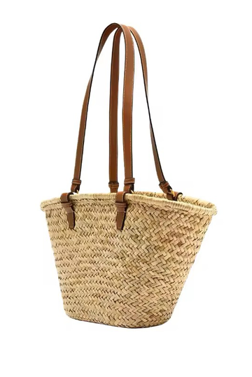 Nautical Chic Straw Tote