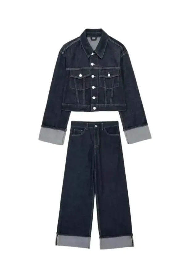 Denim Co-Ord Set – Jeansjacke & High-Waist Jeans