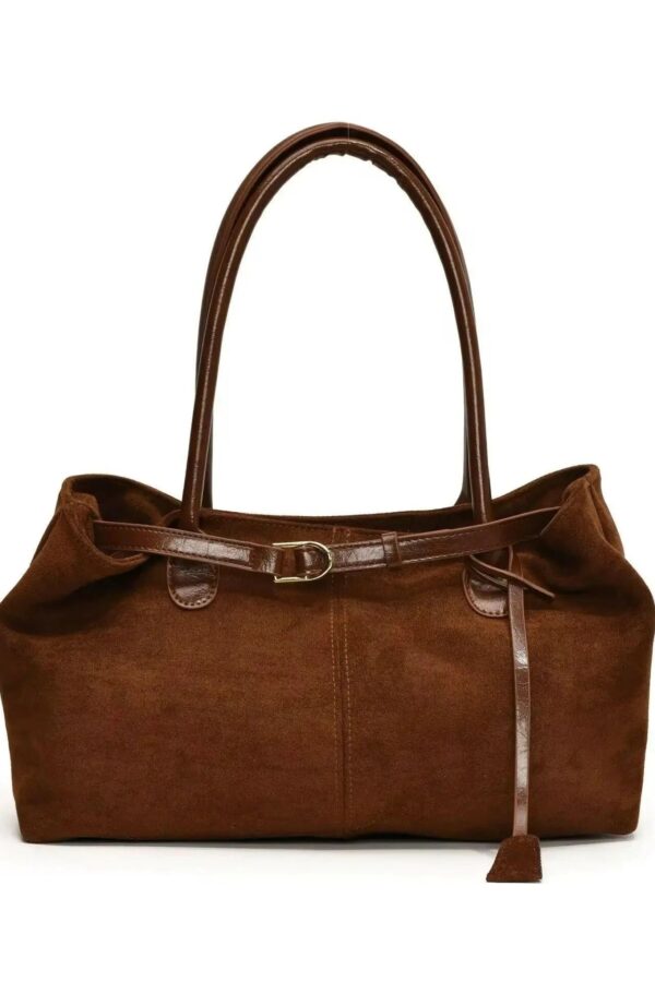 Miraeeparis luxury suede shopper bag